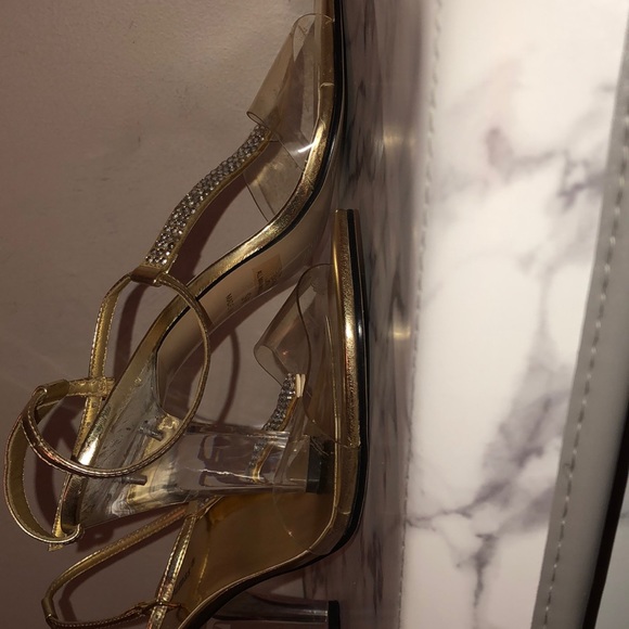 Clear heels worn once - Picture 6 of 7